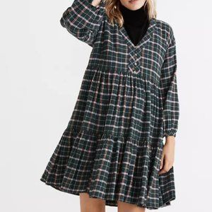 Madewell Flannel Collette Mini Dress in Plaid